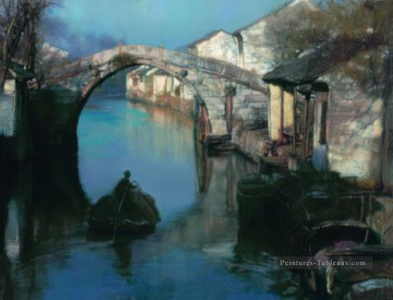 Dawn Shanshui Paysage chinois Peinture à l'huile